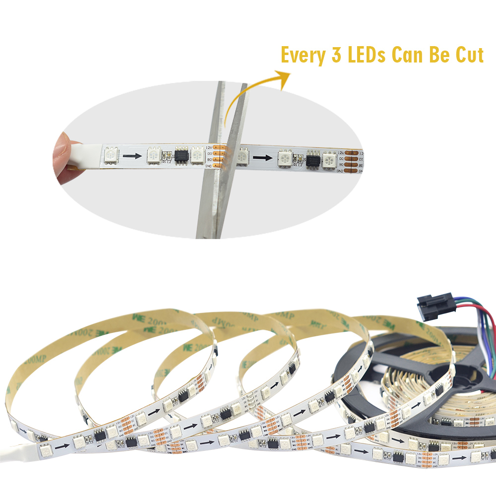 DC12V WS2818(Update WS2811) 5050SMD RGB, Breakpoint-continue,300 LEDs Addressable Digital Strip Lights, Waterproof Dream Color Programmable Flexible LED Ribbon Light, 5m/16.4ft per Roll